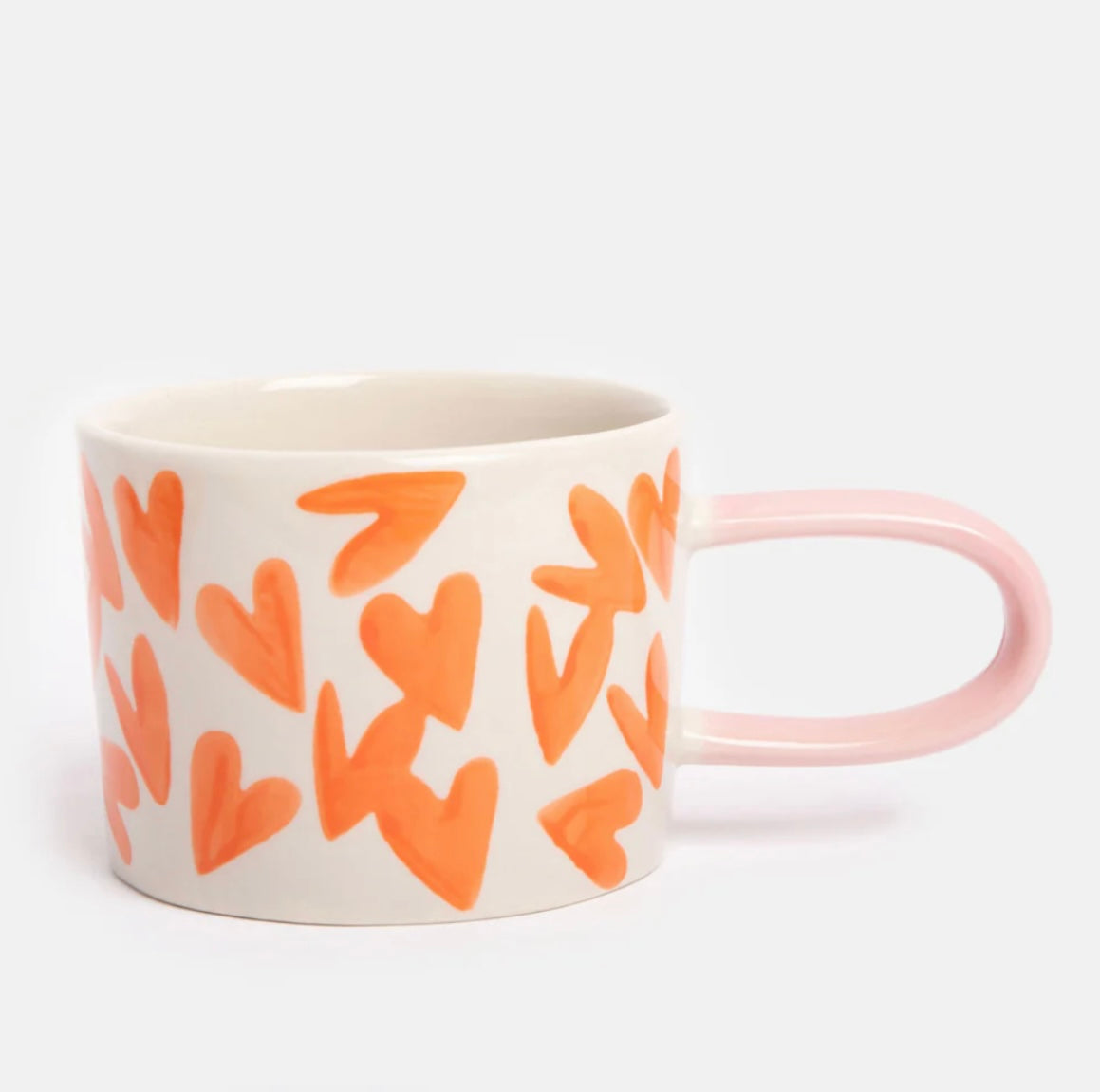 Orange hearts mug