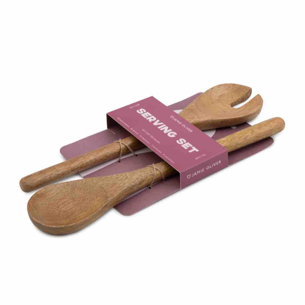Jamie Oliver Big Love Mango Wood Serving Set