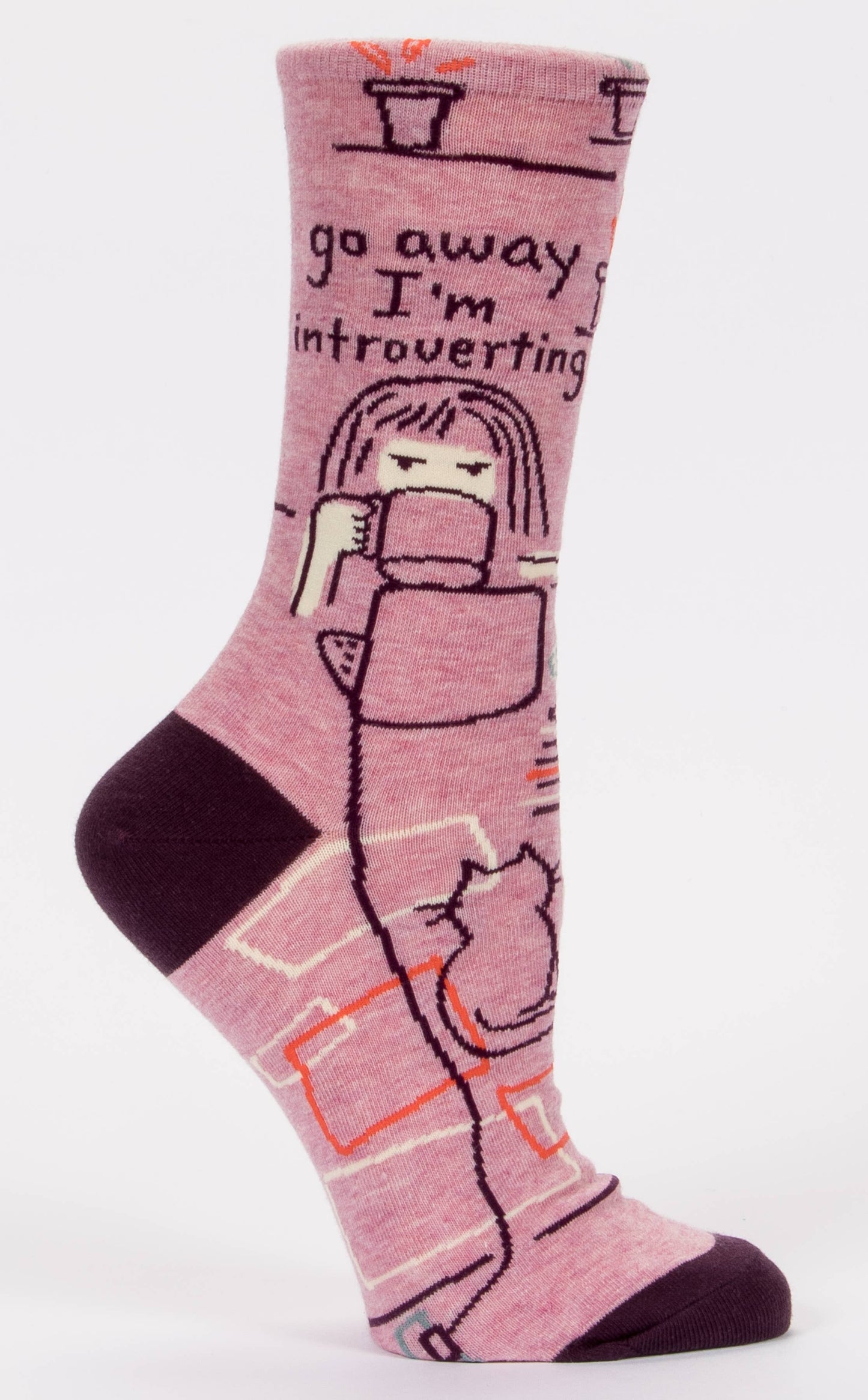 Go Away I’m Introverting Women's Crew Socks
