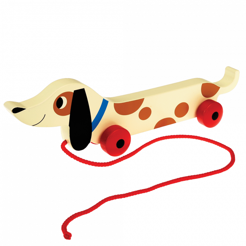 Wooden pull toy - Charlie the Sausage Dog