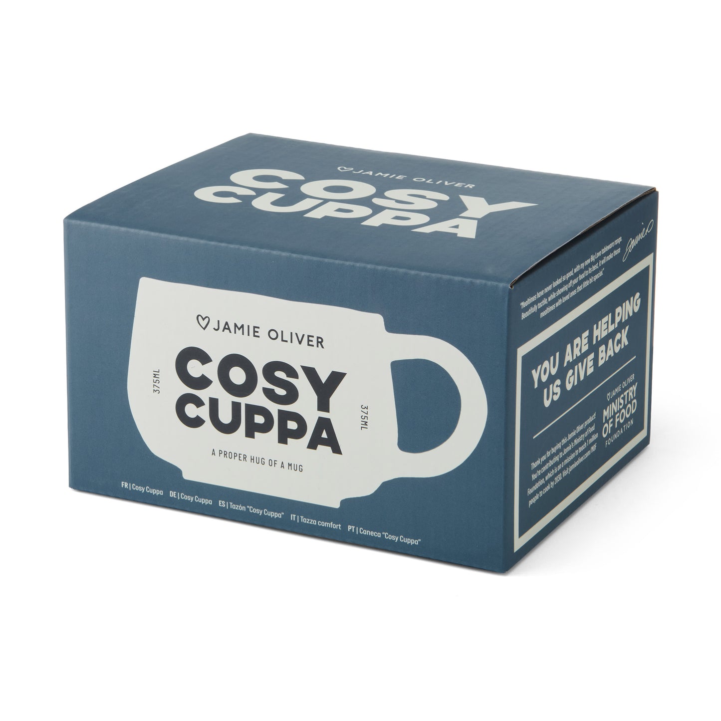Jamie Oliver Big Love Stoneware 375ml Cosy Cuppa Mug White