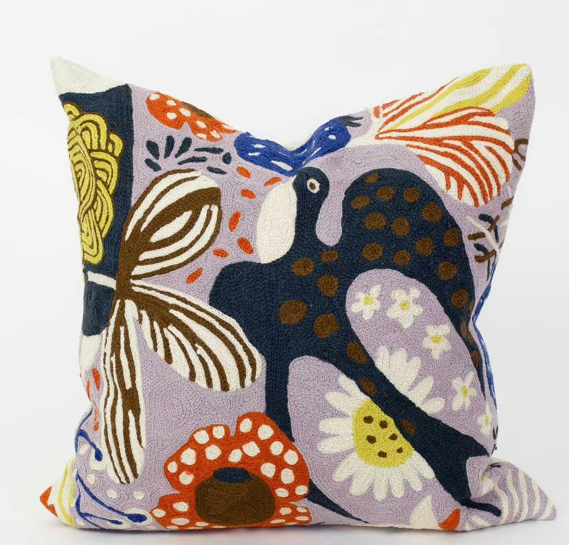 Kashmir Bird Cushion by A World of Craft