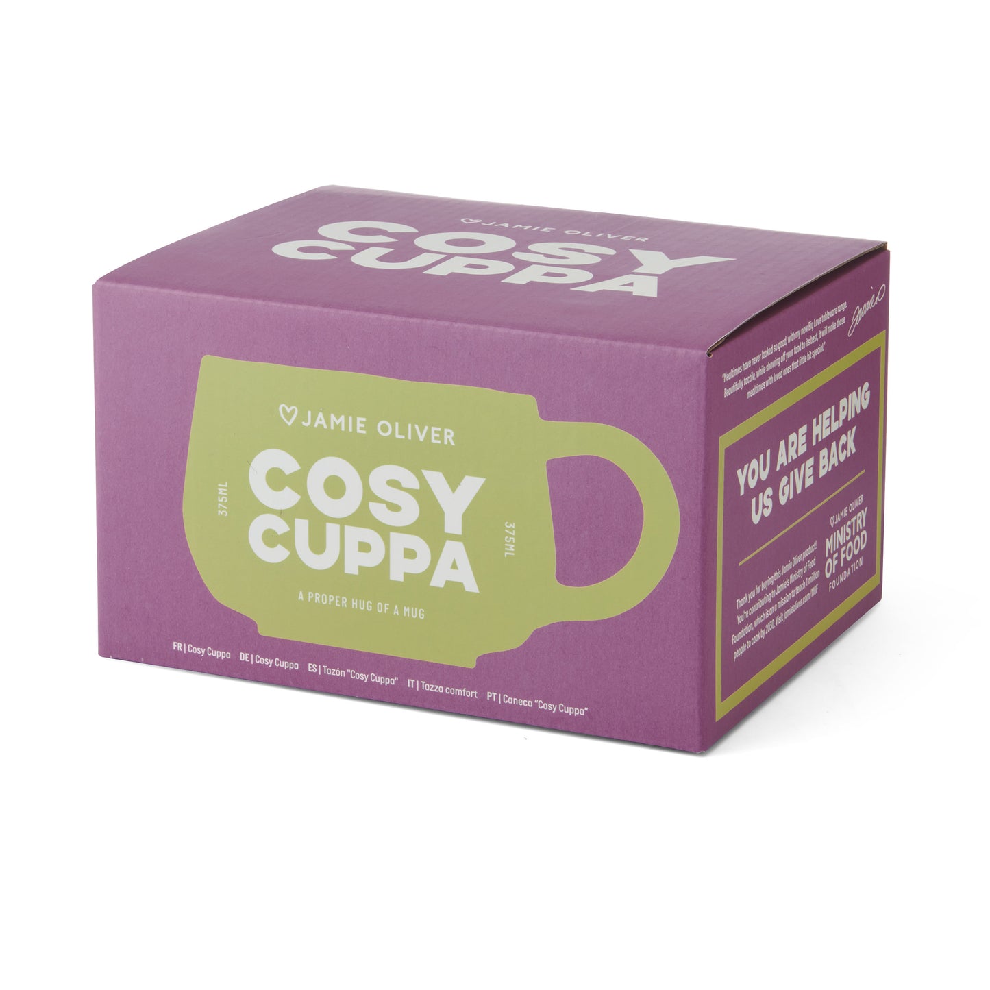 Jamie Oliver Big Love Stoneware 375ml Cosy Cuppa Mug Yellow