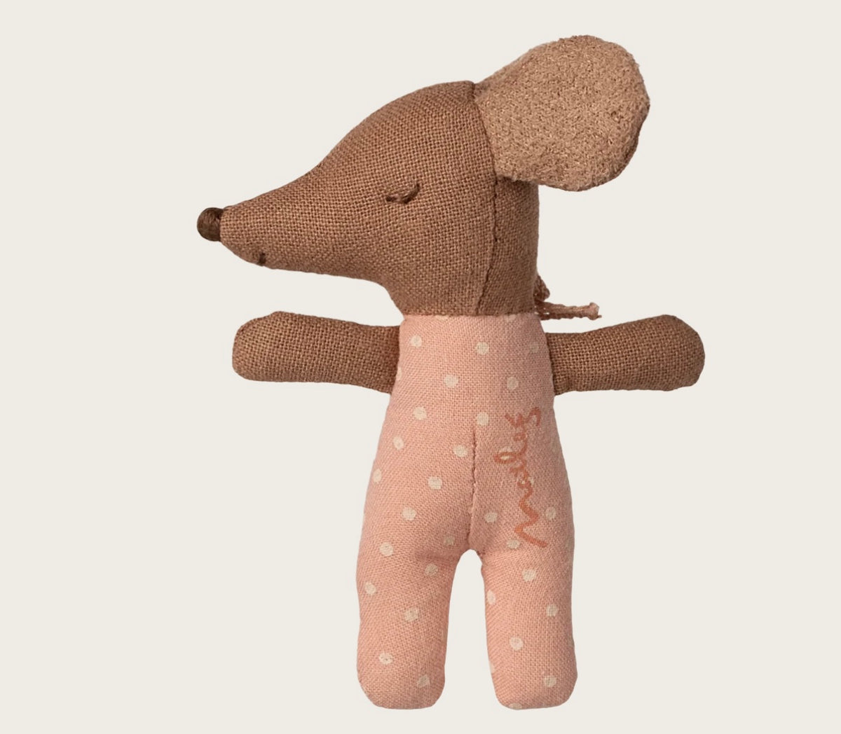 Sleepy wakes baby mouse in matchbox - rose by Maileg