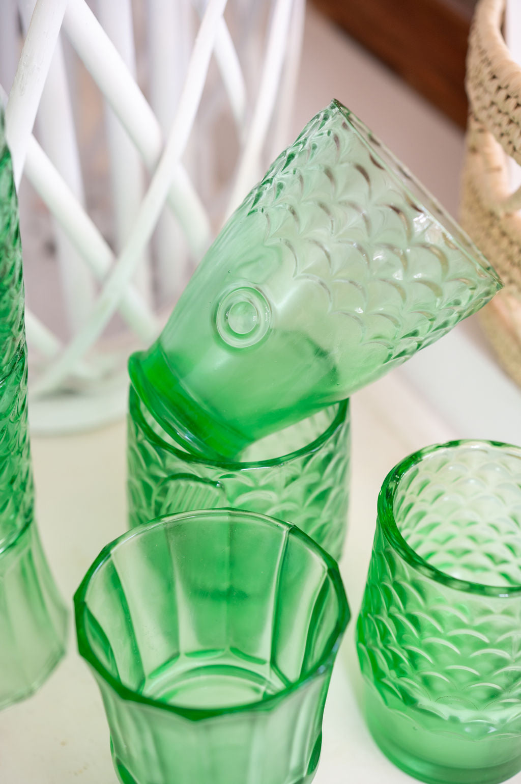 Stacking fish glasses