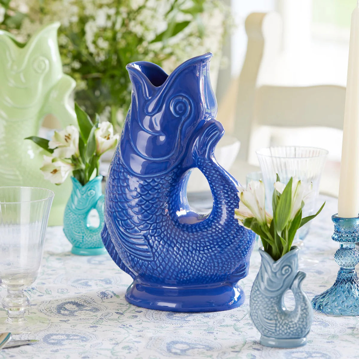 Azure fish jug By Gurgly
