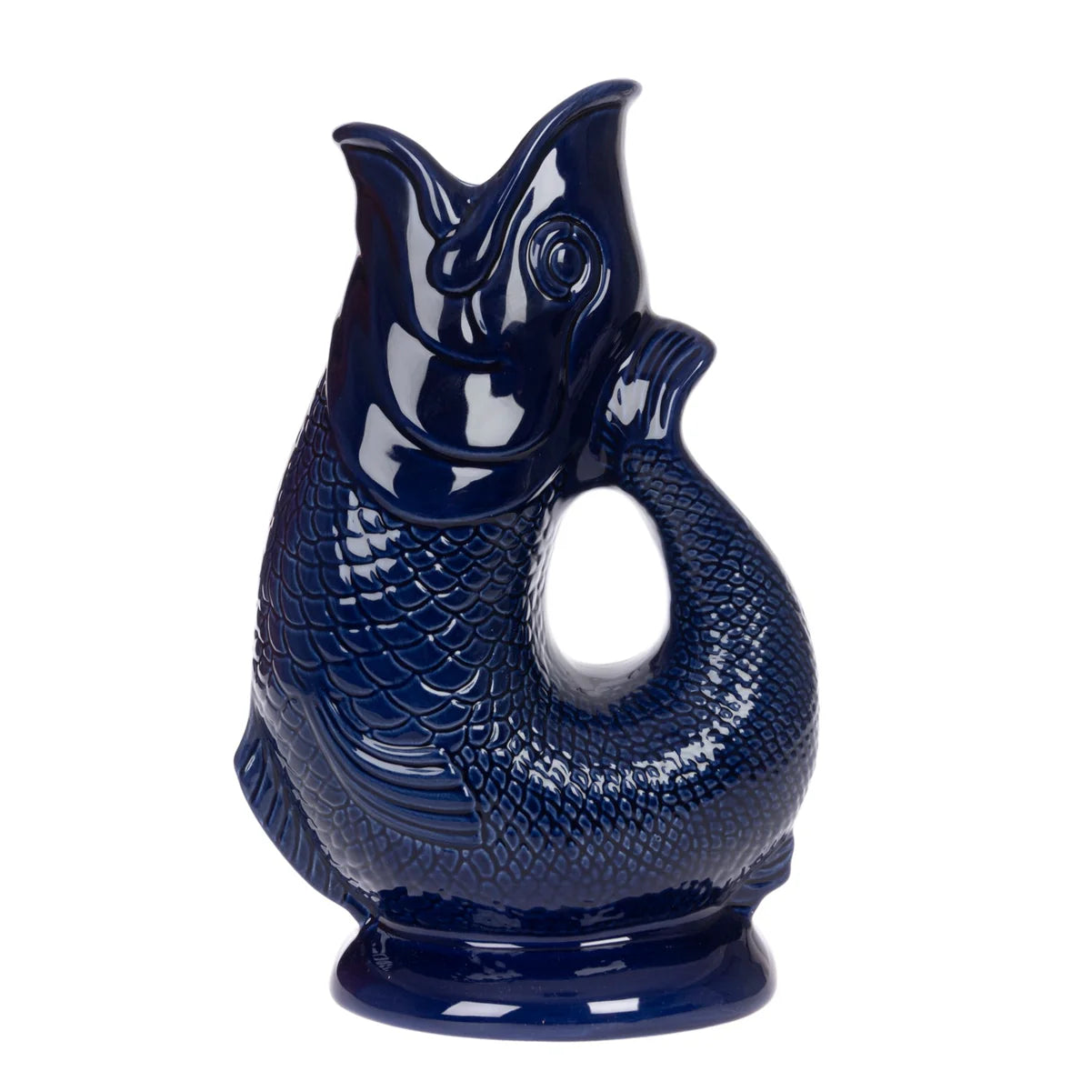 Cobalt fish jug By Gurgly