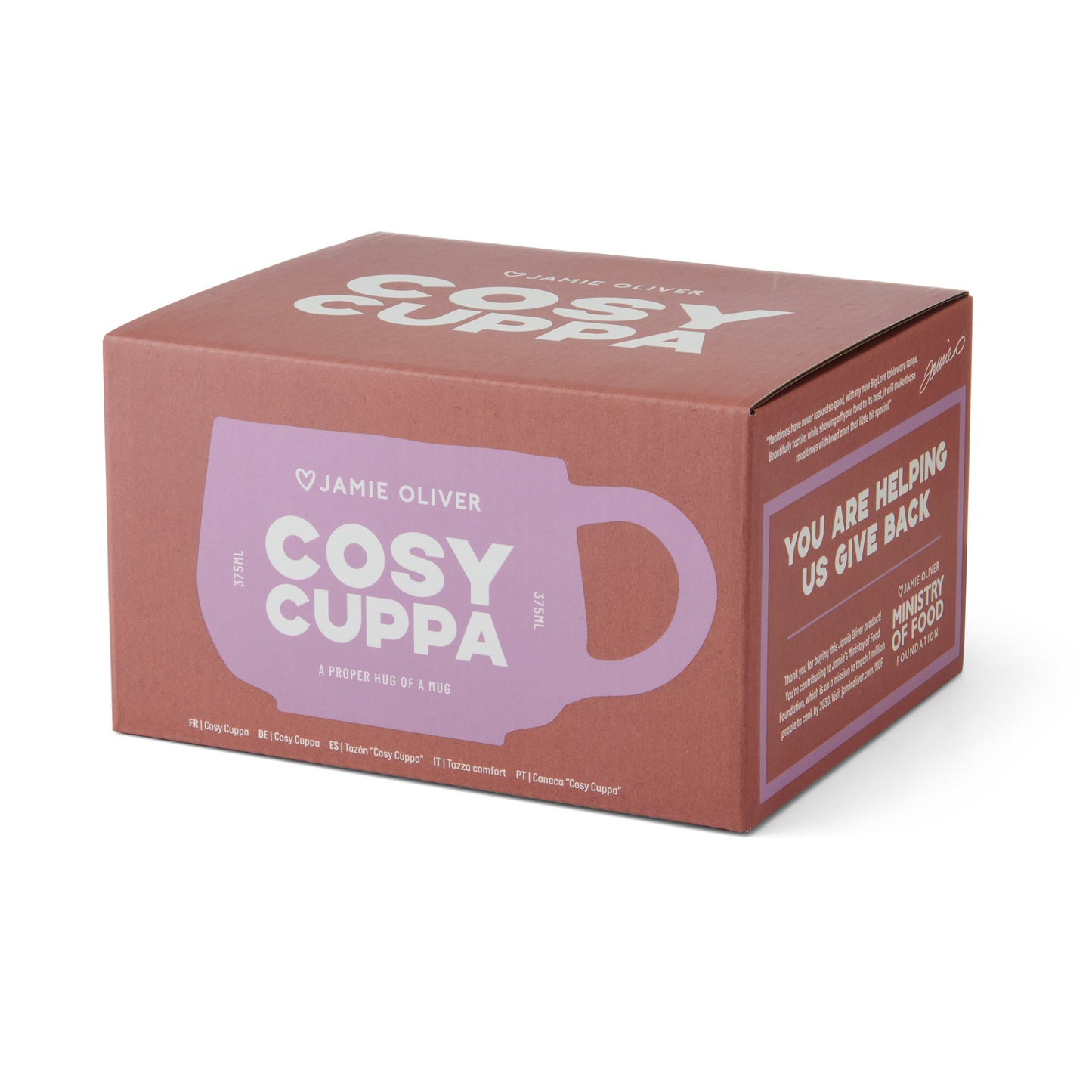 Jamie Oliver Big Love Stoneware 375ml Cosy Cuppa Mug Pink