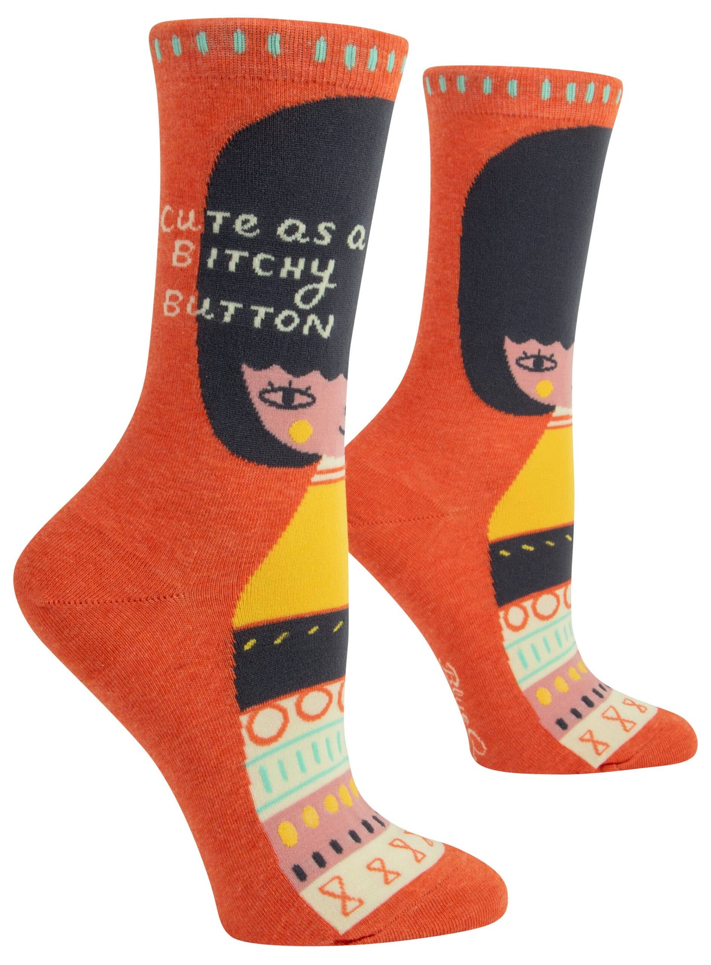 Bitchy Button Women’s Crew Socks