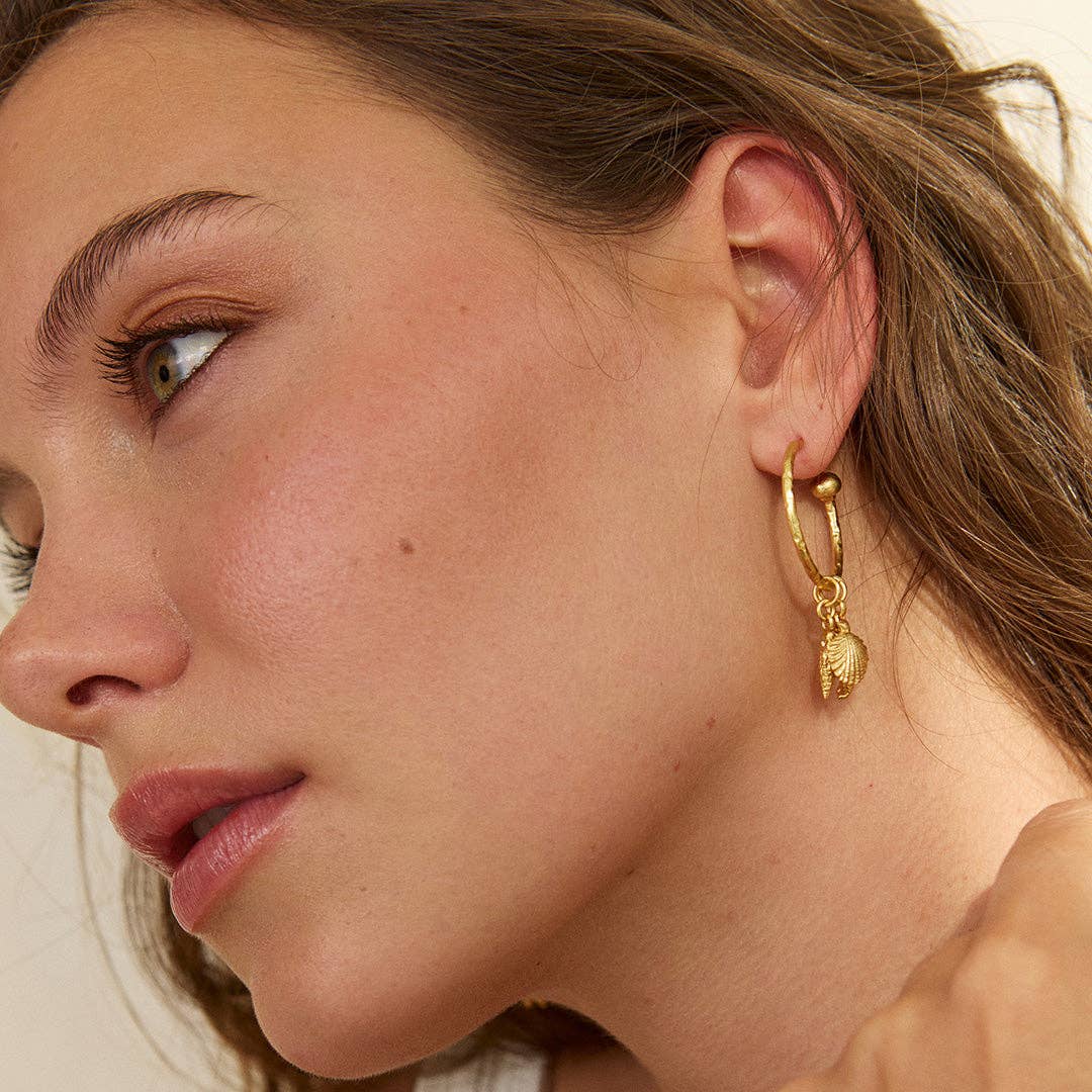Treasure Island Charm Hoop Earrings