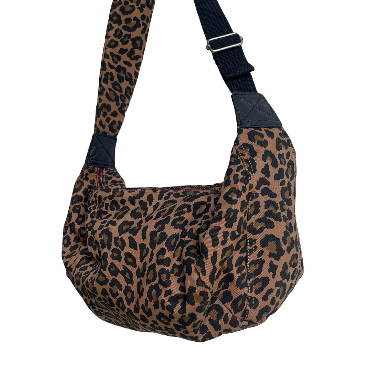 Brixton cross body sling bag - leopard print brown - large