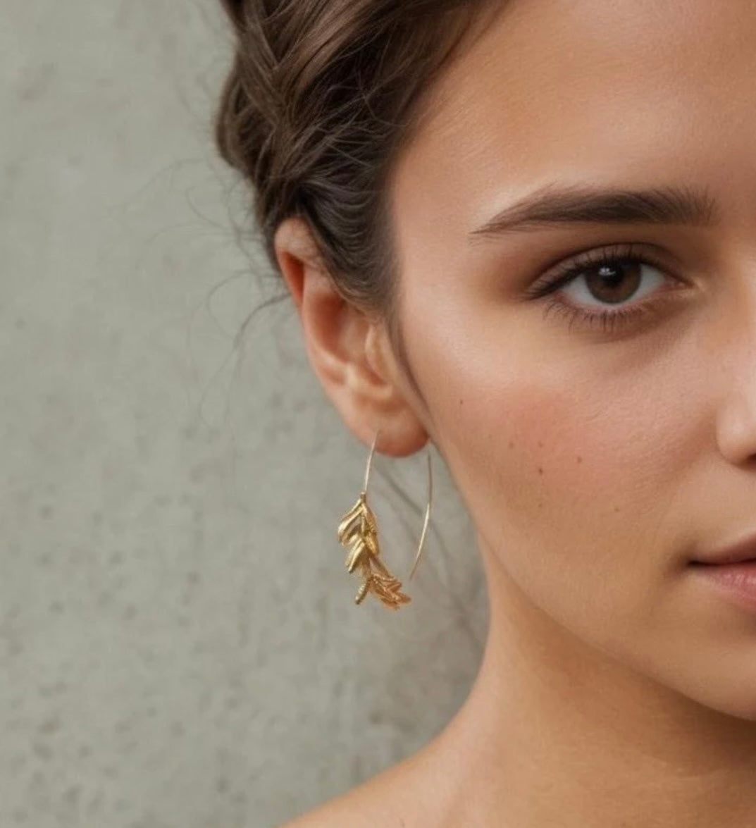 Botanical leaf hoops