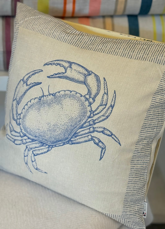 Cushion with crab motif