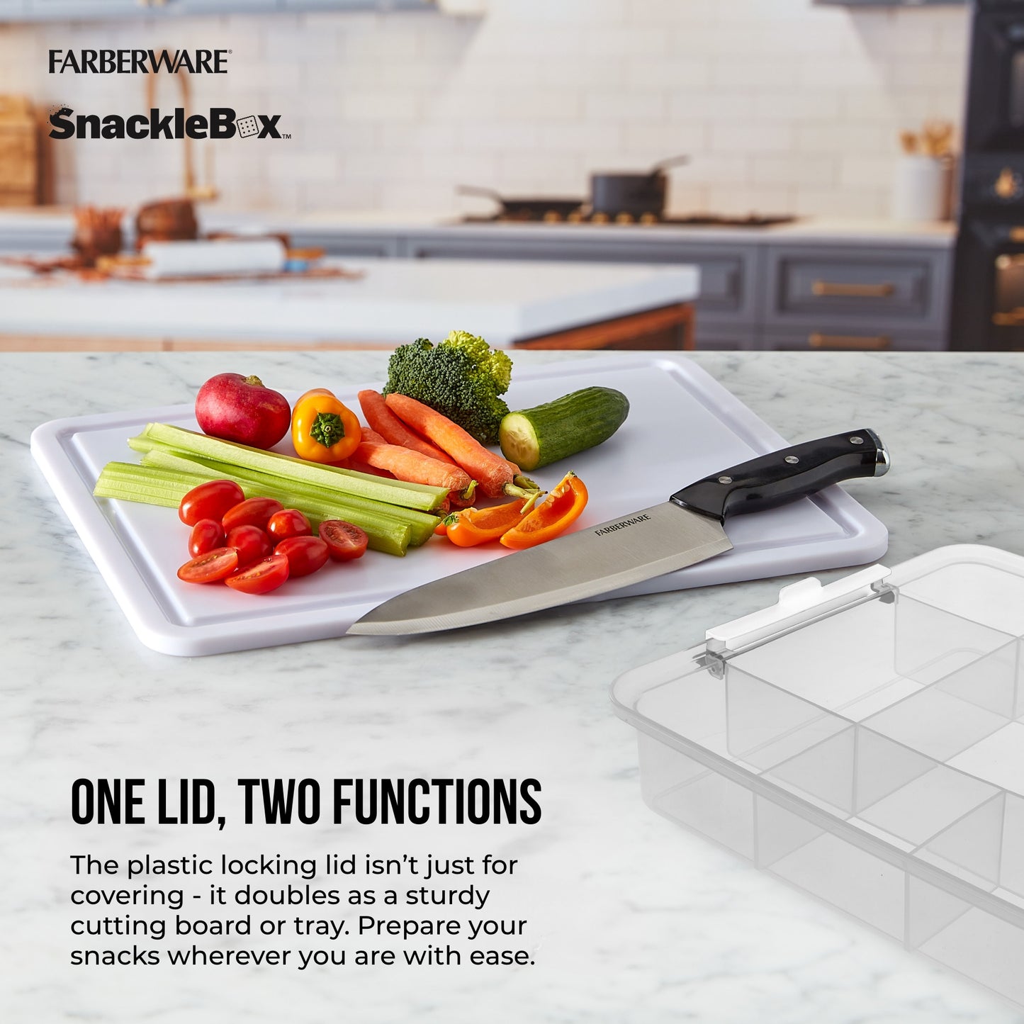 Farberware SnackleBox Patterned Polypropylene Board and Box, 28 x 42CM