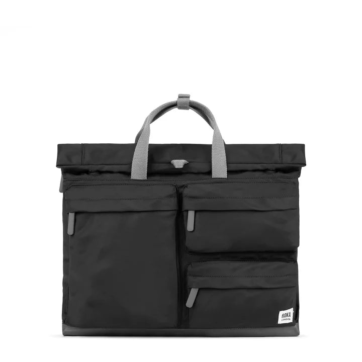 Roka London ‘Blackfriars M’ Black Recycled Nylon (Large)