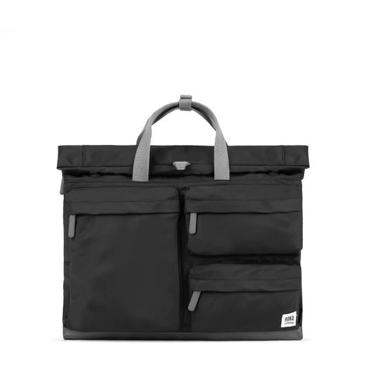 Roka London ‘Blackfriars M’ Black Recycled Nylon (Large)