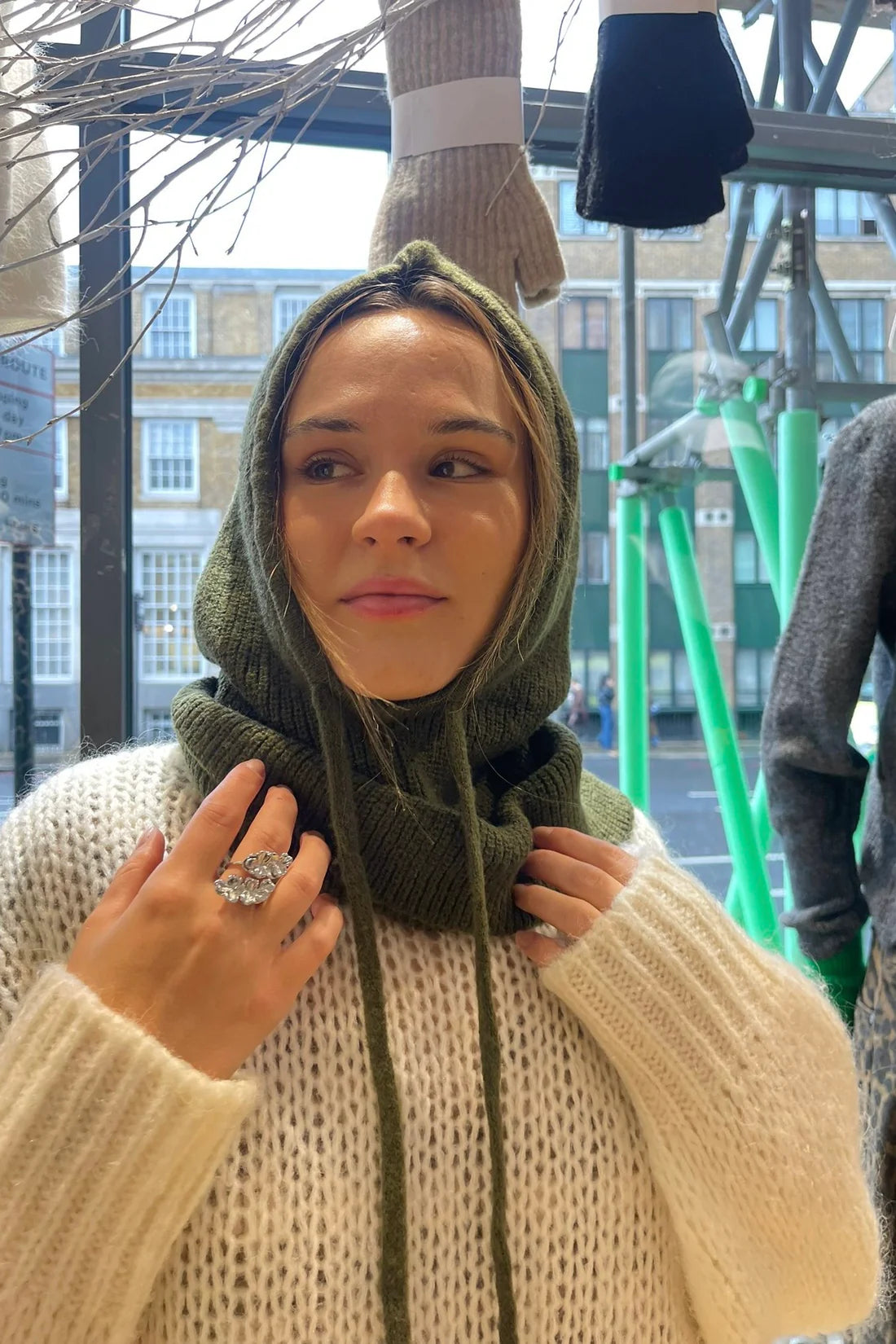 Øst Cashmere Khaki Hood