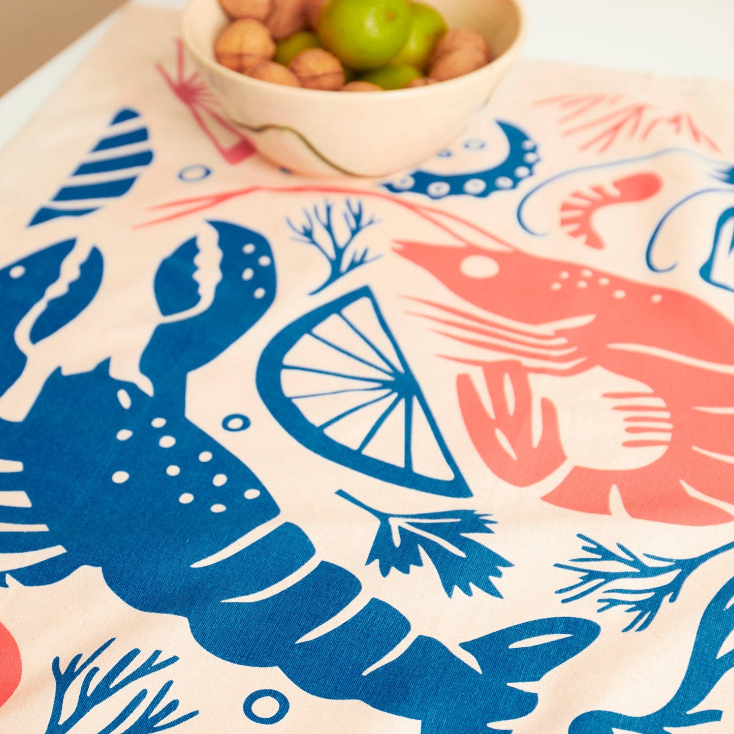 Organic Tea Towel | Seafood Platter