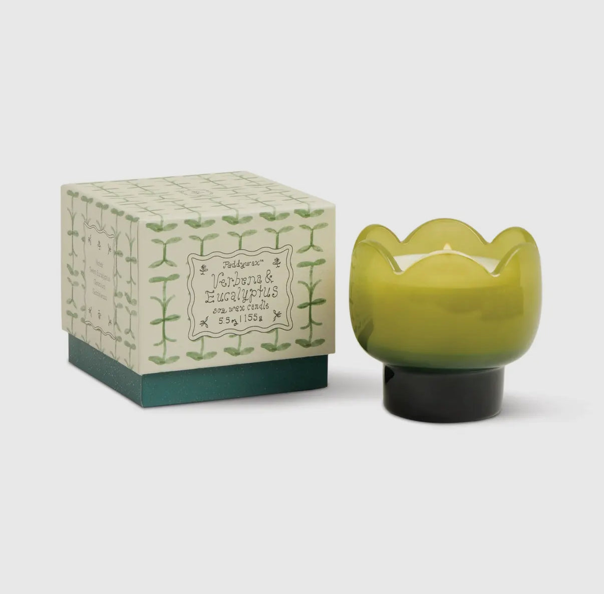 Paddywax Tulip Glass Candle - Verbena & Lemongrass