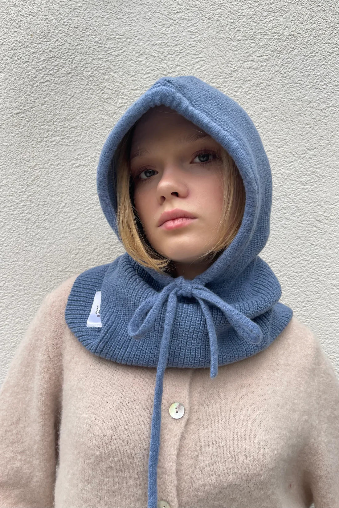 Øst Cashmere Hood Dusty Blue