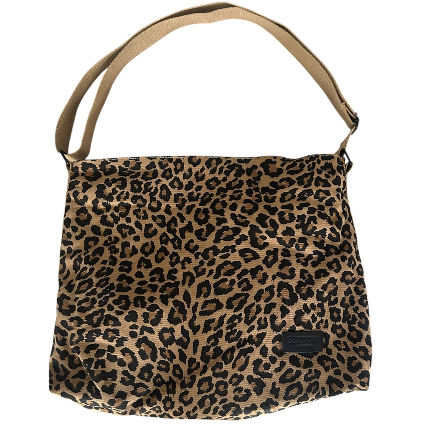 Portland messenger bag  - sand leopard print