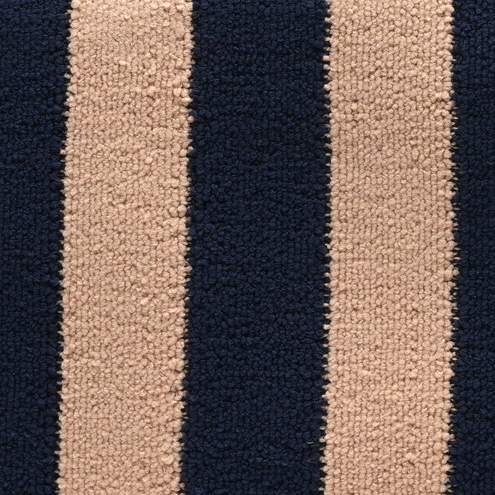Zipped Terry pouch navy and tan