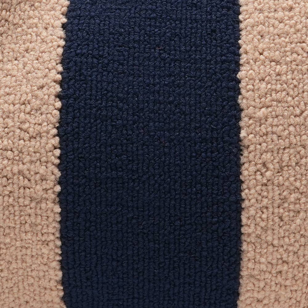 Navy and tan terry clutch bag