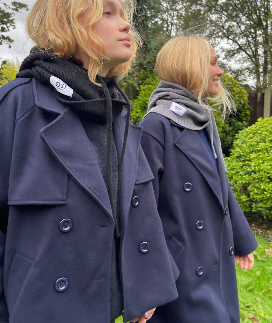 Øst cashmere mix hood grey