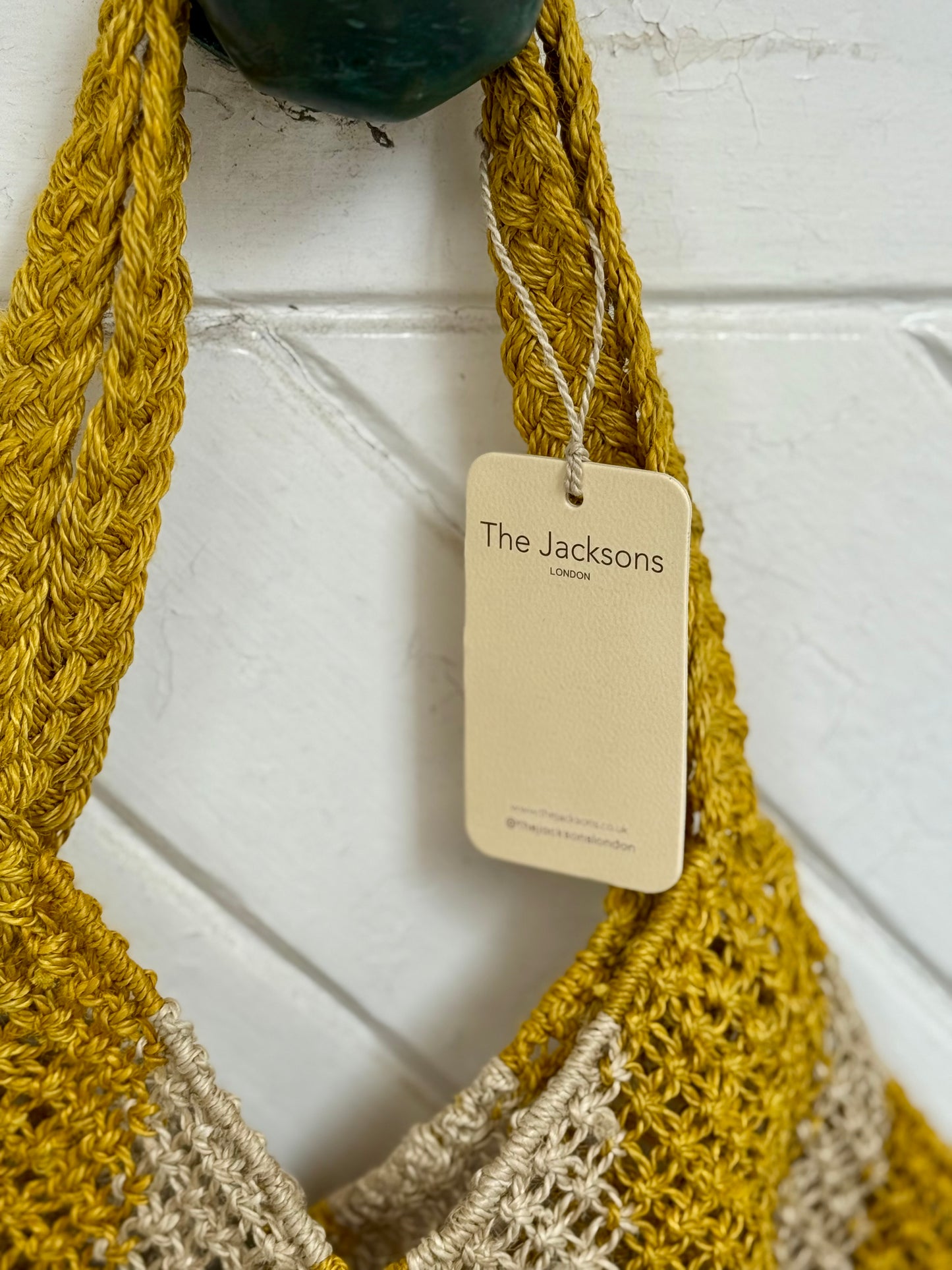 The Jacksons Aperol Time Jute Bag Yellow Red Natural