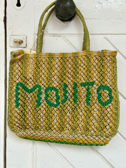 The Jacksons Mojito Jute Bag Small, Lime Natural Yellow