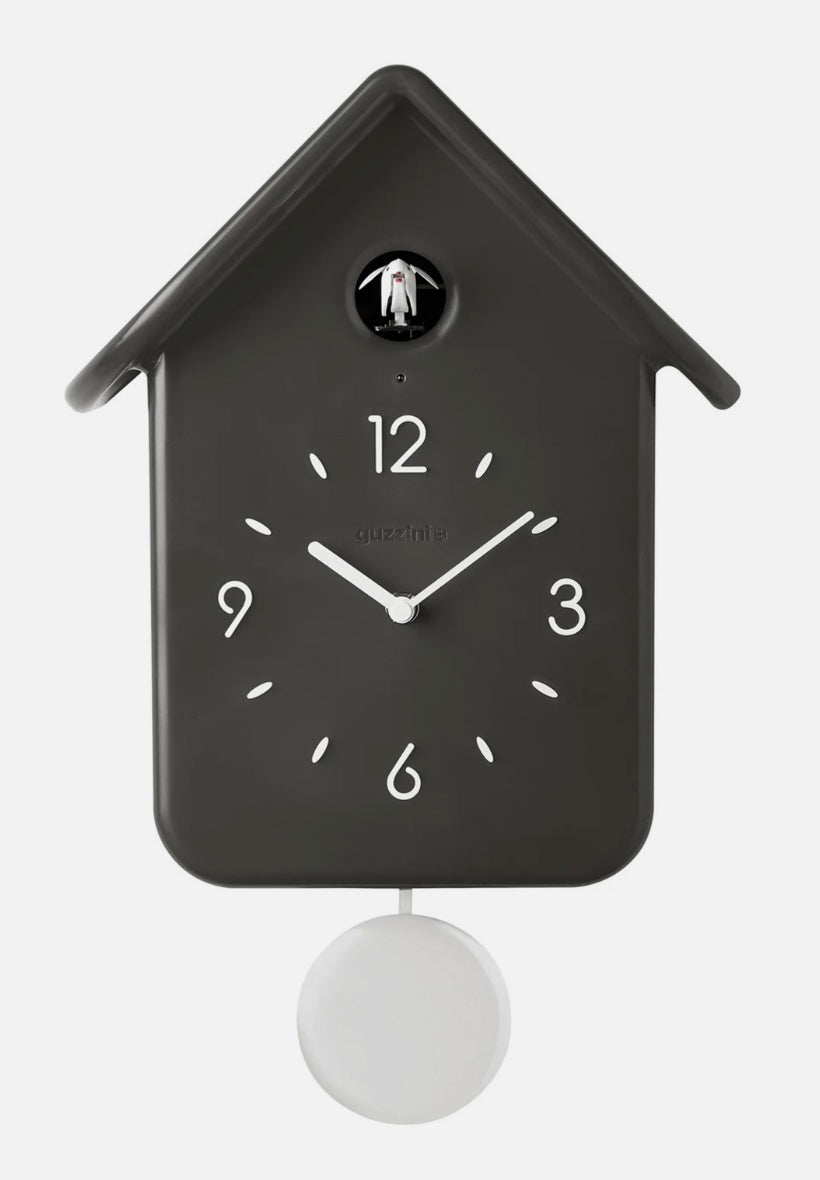 QQ Clock in charcoal grey by Guzzini