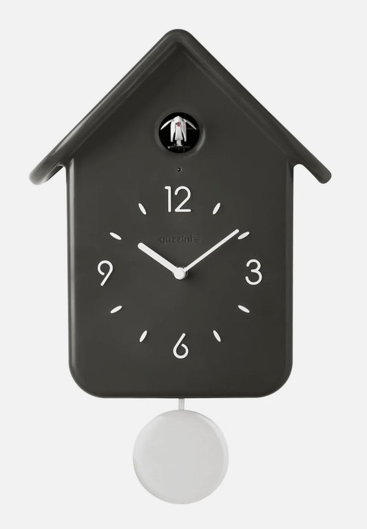 QQ Clock in charcoal grey by Guzzini