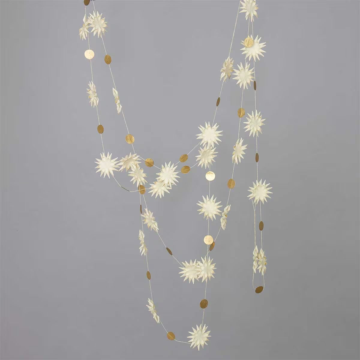 KOTTE WITH GOLD DOTS Garland, white/gold