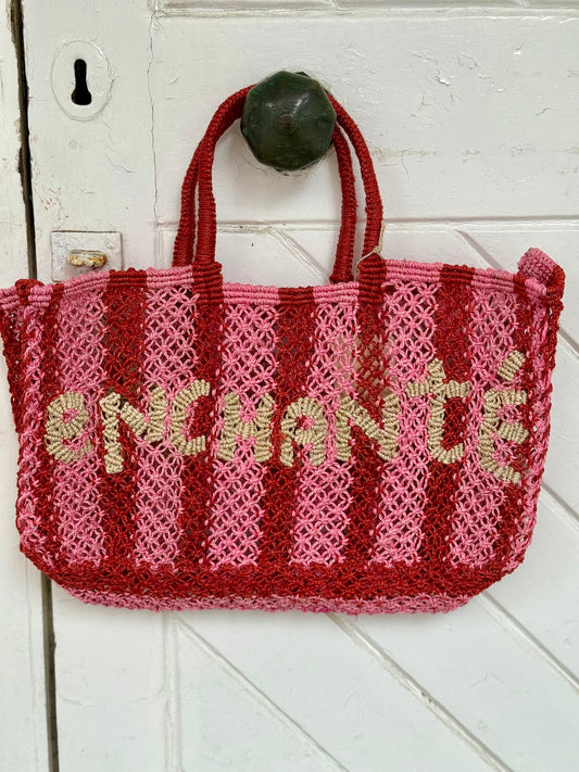 The Jacksons Enchante Jute Bag Rose and Natural