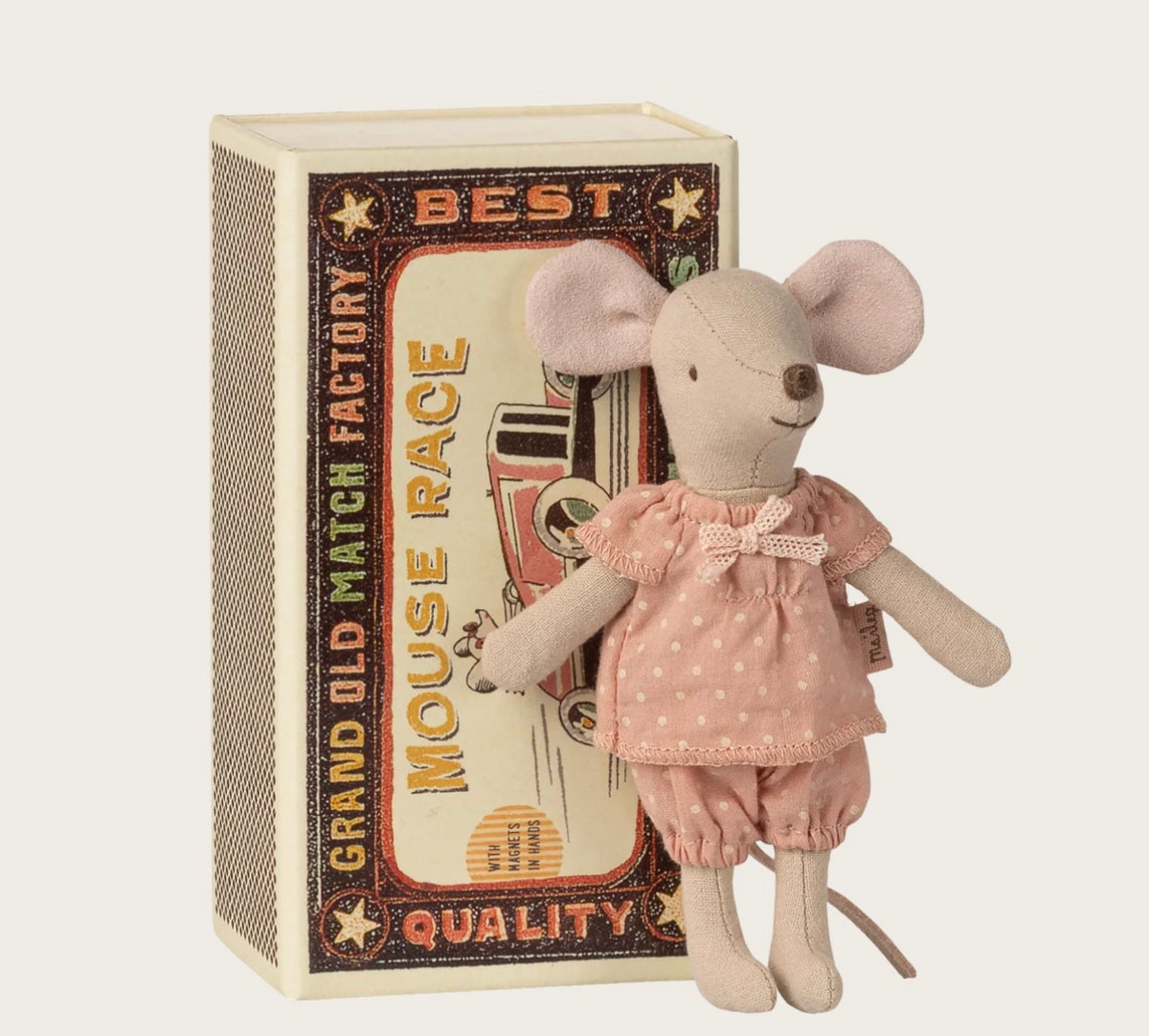 Big sister mouse in matchbox by Maileg