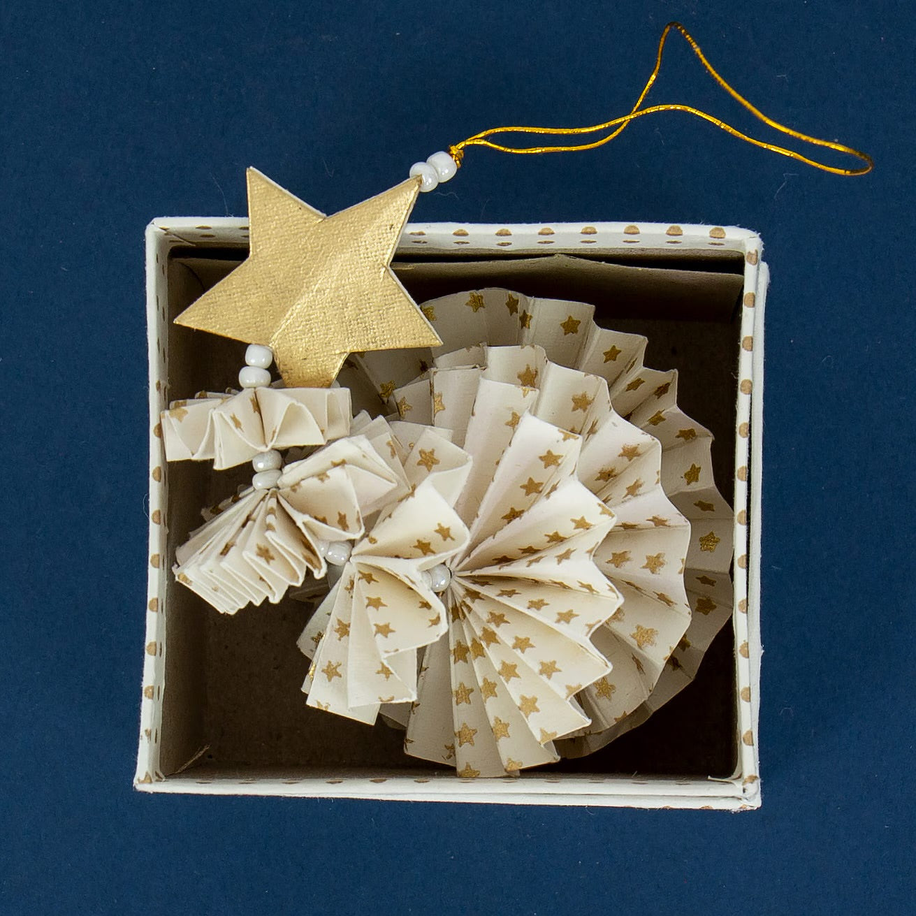 FOLD FIR ornament, white
