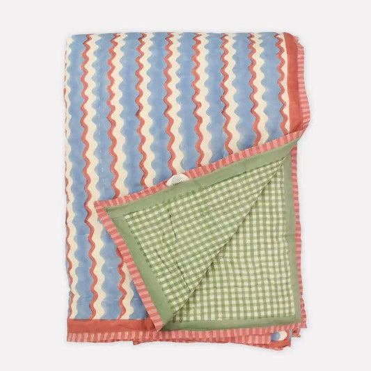 Organic Cotton Quilt | Wiggle | Sky