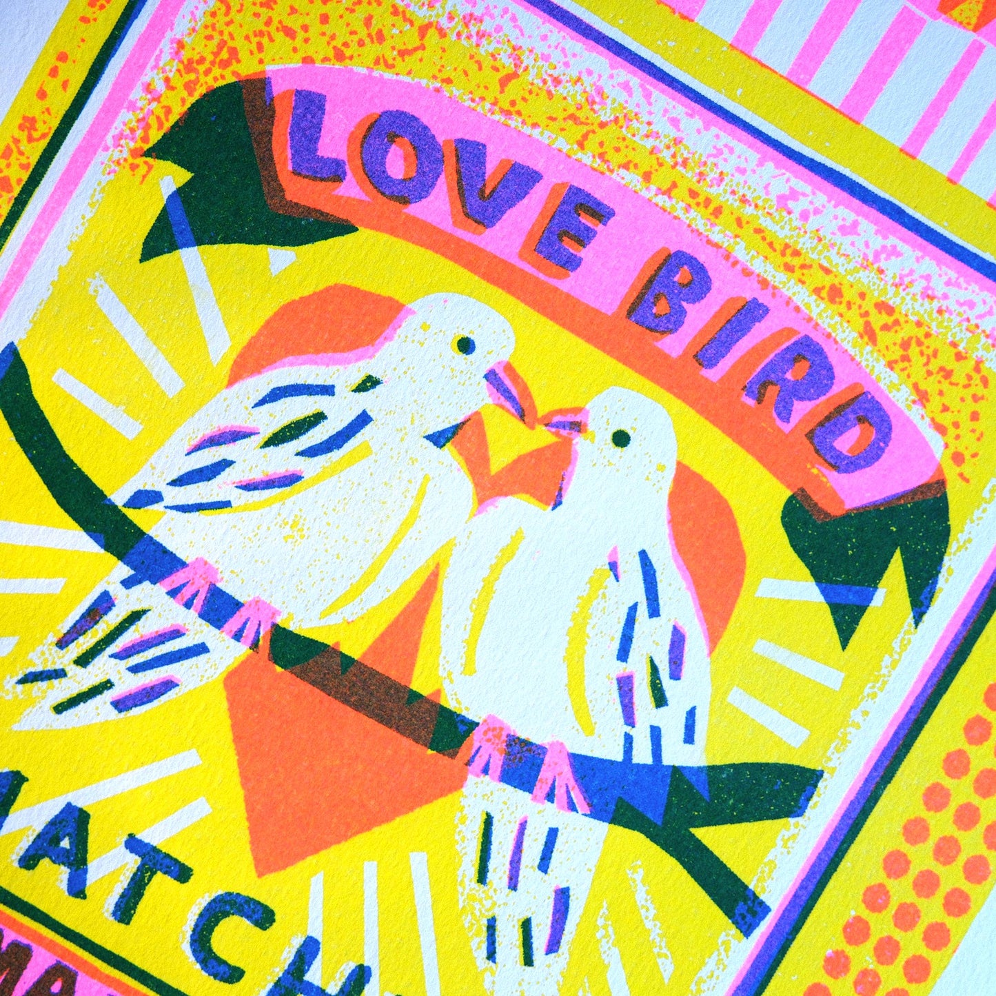 Love Bird Matches A4 Risograph Art Print