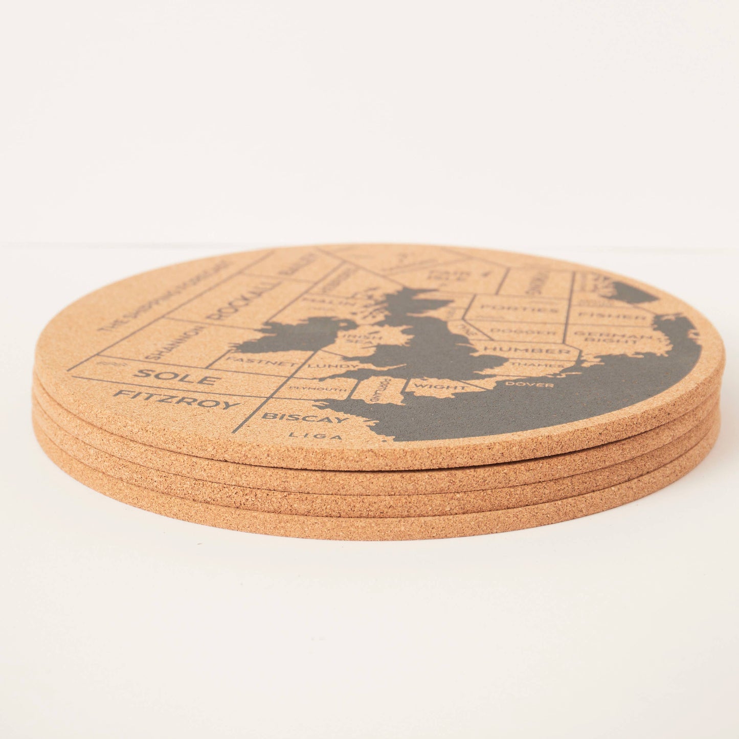 Cork Placemat 30cm - Shipping Forecast S/4