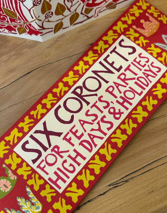 Set of six party crowns
