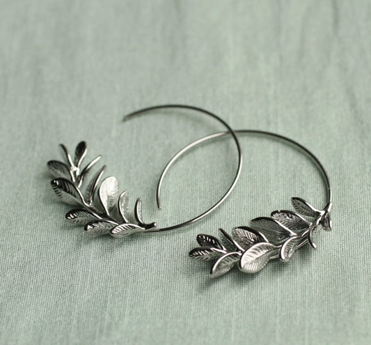 Botanical leaf hoops